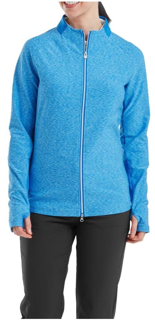 FootJoy Full-Zip Space Dye Thermal Midlayer dam sweatshirt, blå/aqua