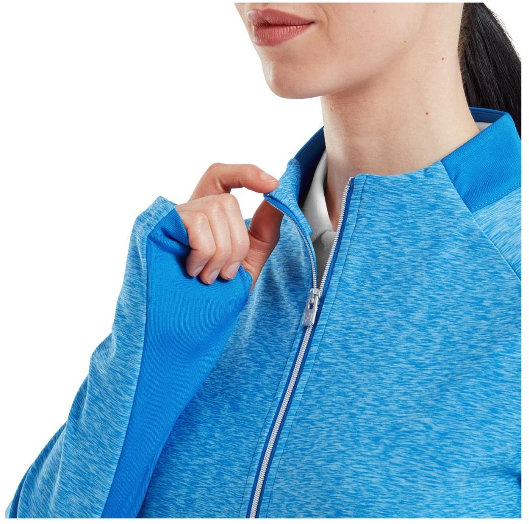 FootJoy Full-Zip Space Dye Thermal Midlayer dam sweatshirt, blå/aqua