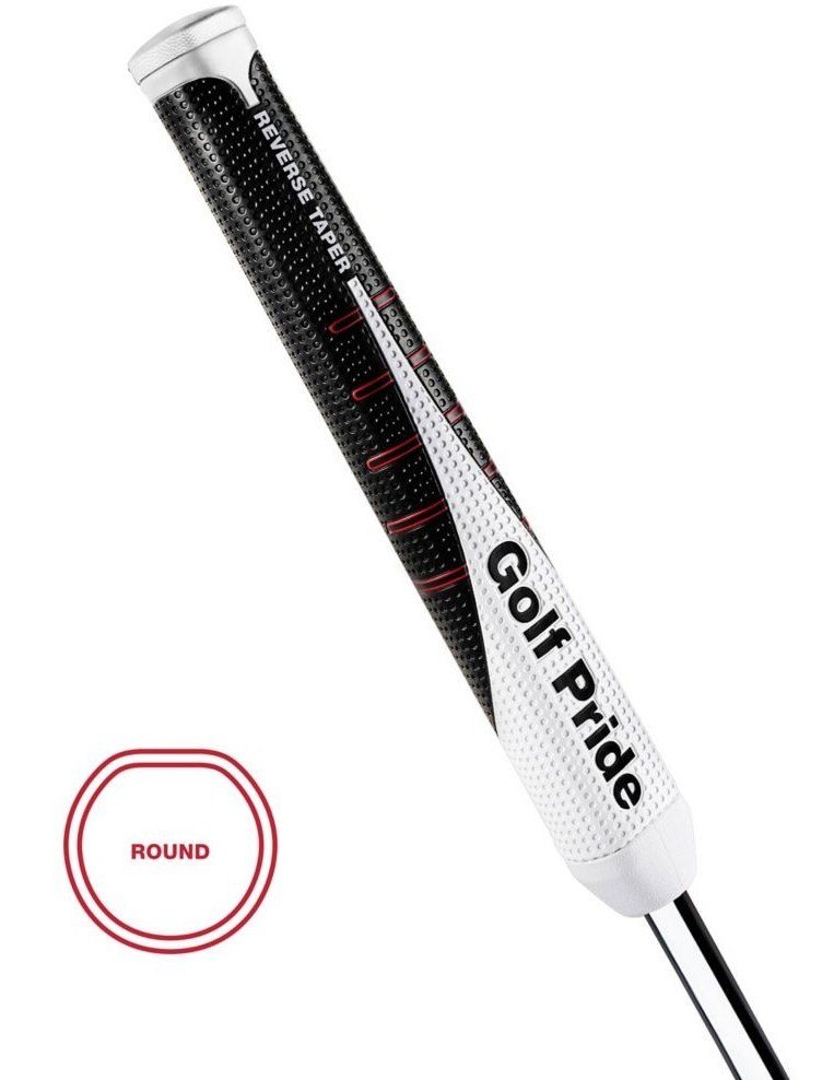 Golf Pride Reverse Taper putter grip, Round Large, röd keps