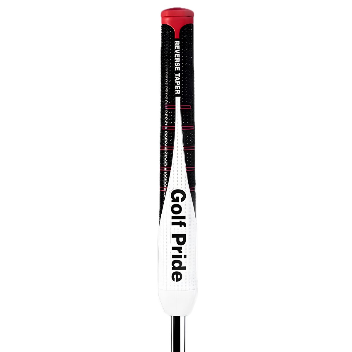 Golf Pride Reverse Taper Flat Medium putter grip, röd keps