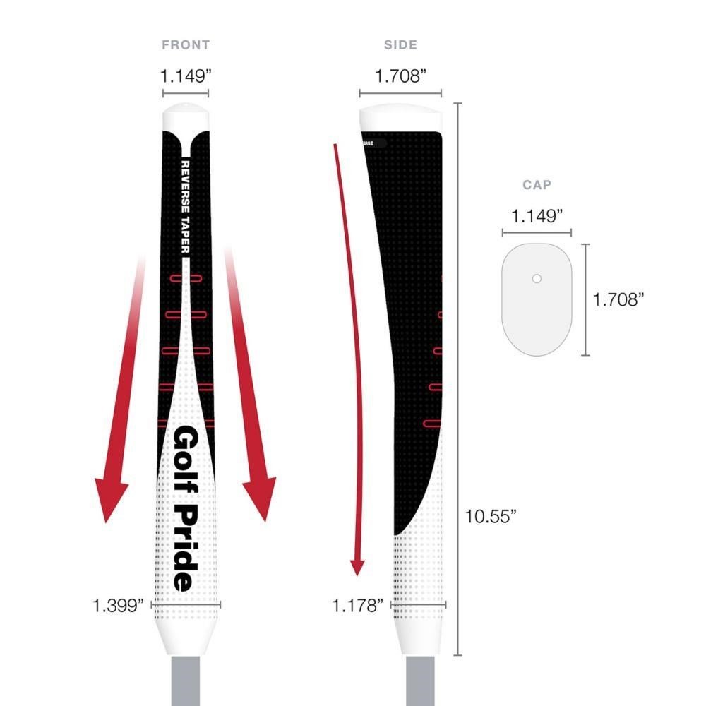 Golf Pride Reverse Taper Putter Grip Pistol Large