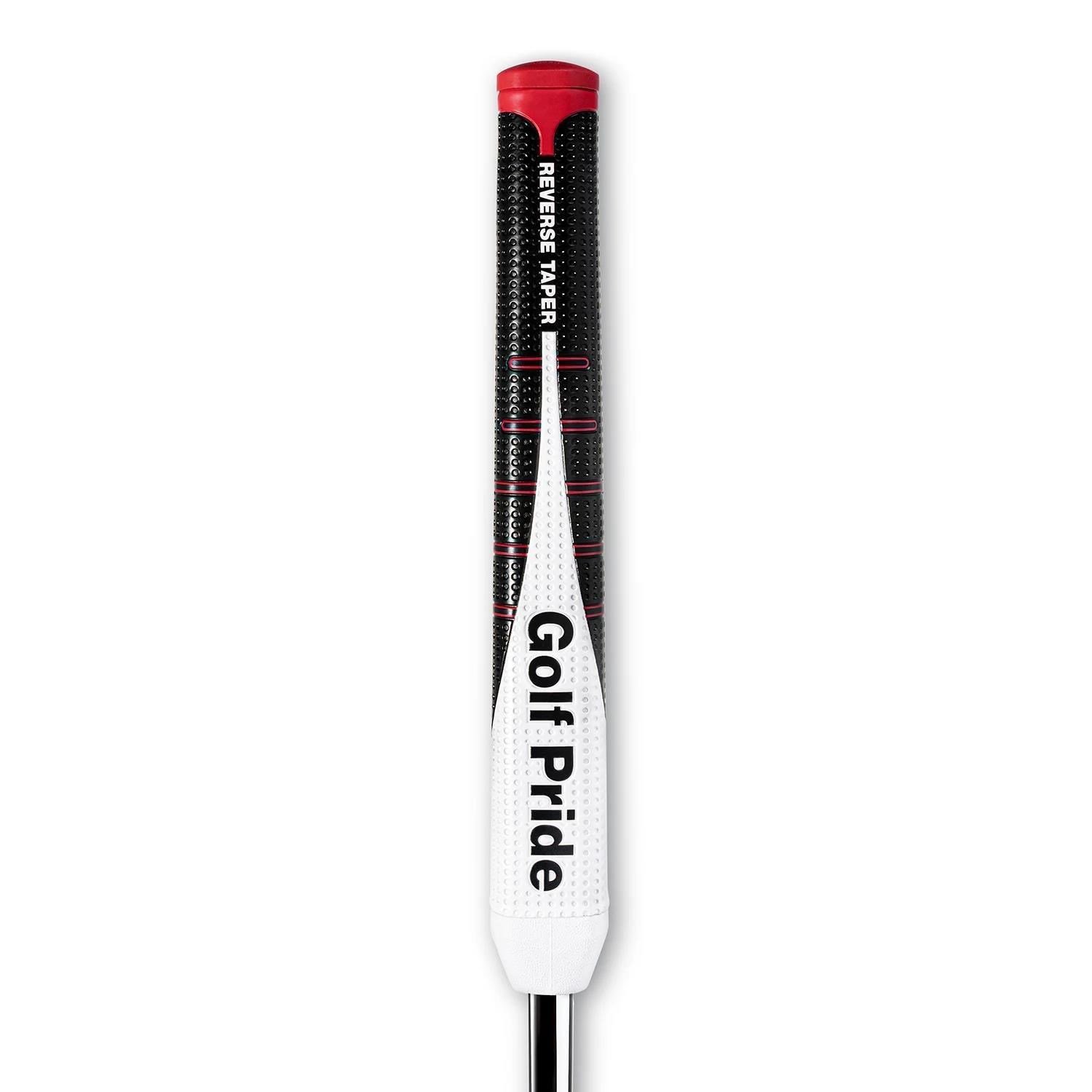 Golf Pride Reverse Taper putter grip, Round Medium, röd kåpa