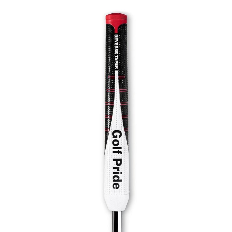 Golf Pride Reverse Taper putter grip, Round Medium, röd kåpa