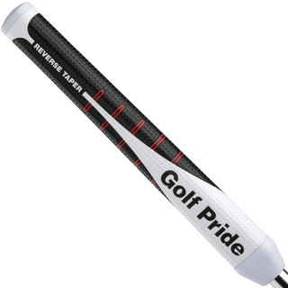 Golf Pride Reverse Taper putter grip, Round Medium, röd kåpa