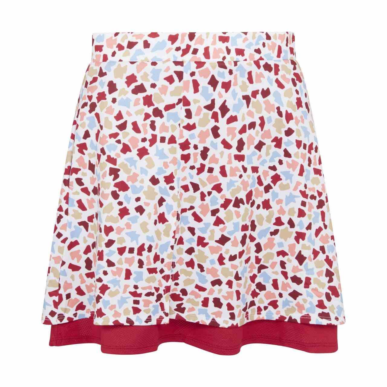 Callaway 17" Mosaic Print Flounce kjolshorts, brilliant white