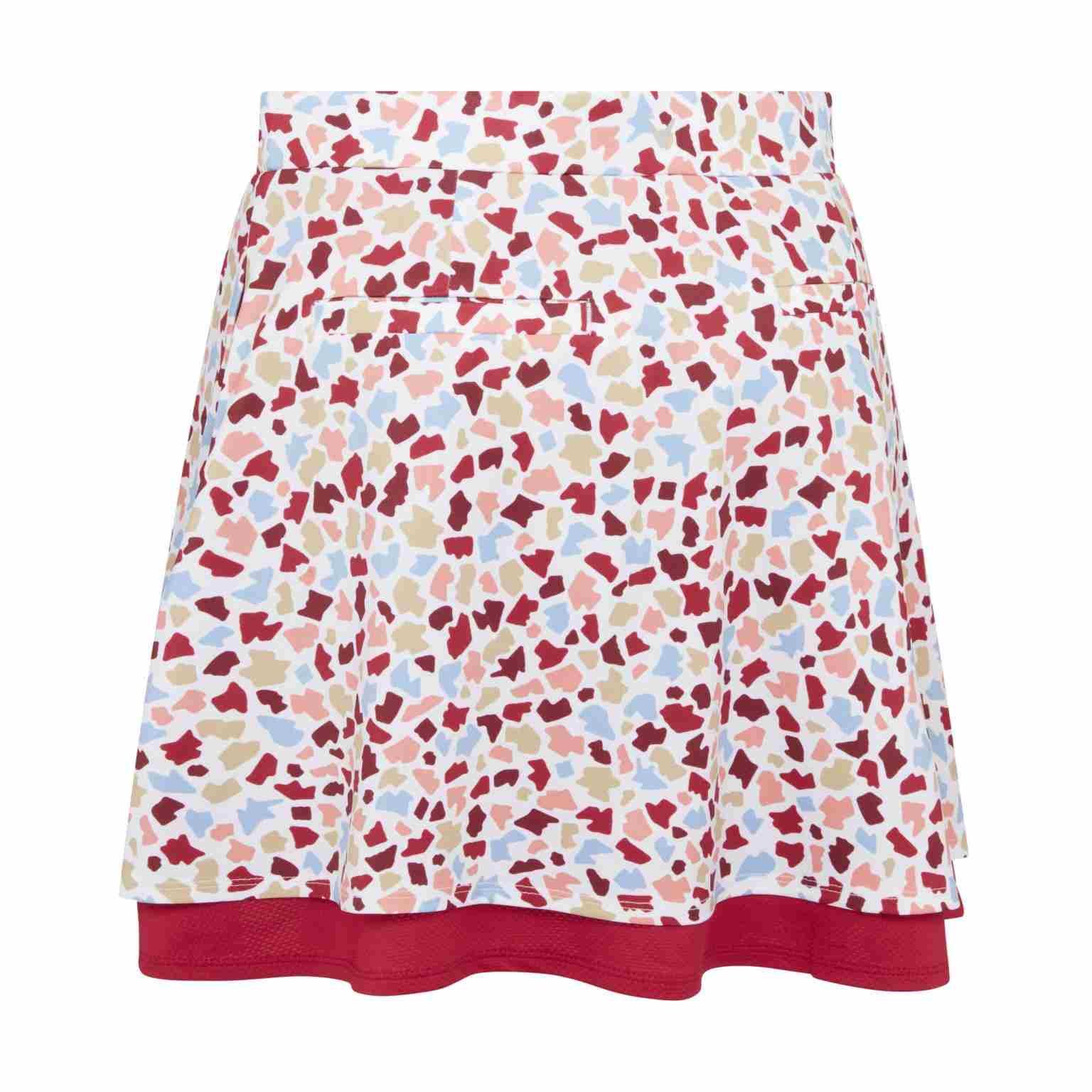 Callaway 17" Mosaic Print Flounce kjolshorts, brilliant white
