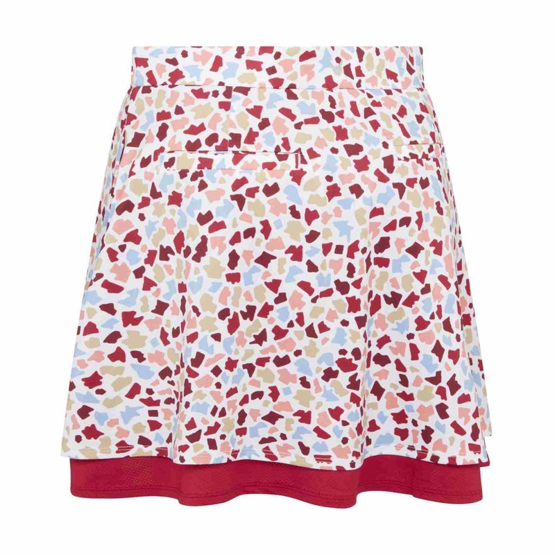 Callaway 17" Mosaic Print Flounce kjolshorts, brilliant white