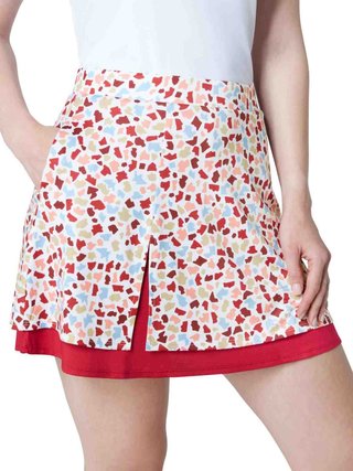 Callaway 17" Mosaic Print Flounce kjolshorts, brilliant white