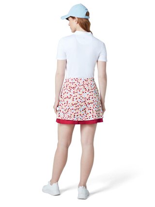 Callaway 17" Mosaic Print Flounce kjolshorts, brilliant white