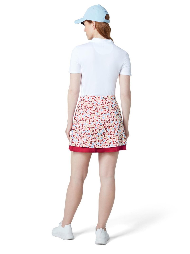 Callaway 17" Mosaic Print Flounce kjolshorts, brilliant white