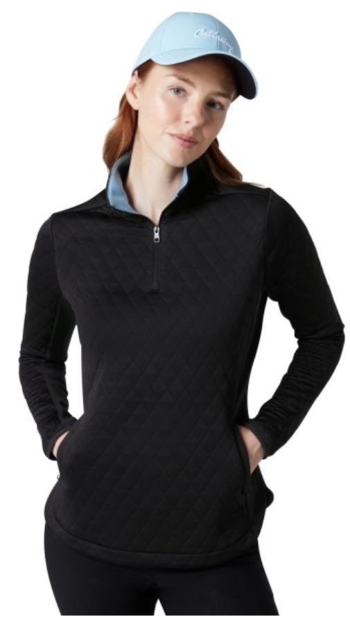 Callaway Quilted Fleece 1/4Zip damtröja, caviar
