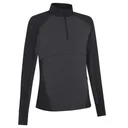 Callaway Lightweight Knit Heathered 1/4 Zip damskjorta med långa ärmar, ebony heather