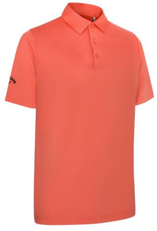 Callaway Swing Tech Tour Fit Solid herr polo, spiced coral
