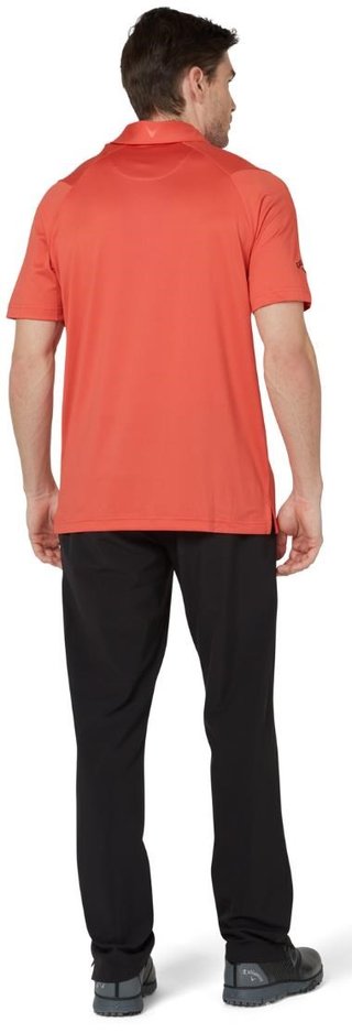 Callaway Swing Tech Tour Fit Solid herr polo, spiced coral
