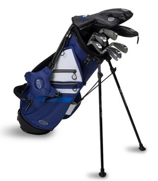 U.S. Kids Golf TS5-57 (145cm) 10-Club junior golfset, grafit + ställväska, marinblå/vit