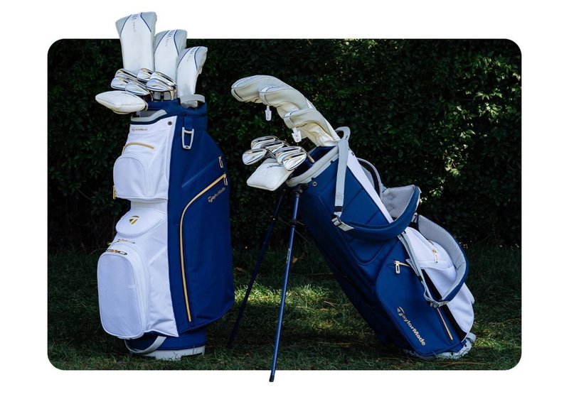 TaylorMade Kalea Gold ladies cart bag 2024, navy/vit