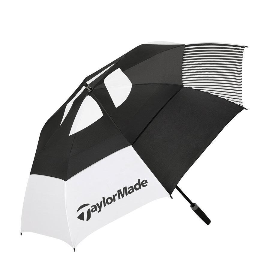 TaylorMade 64" Tour Double Canopy golfparaply, svart/vit