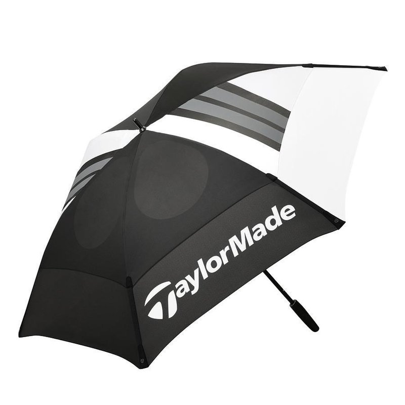 TaylorMade 68" Tour Double Canopy golfparaply, svart/vit