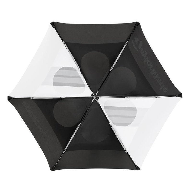 TaylorMade 68" Tour Double Canopy golfparaply, svart/vit