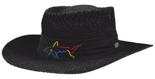 Greg Norman Signature Straw Hat, svart