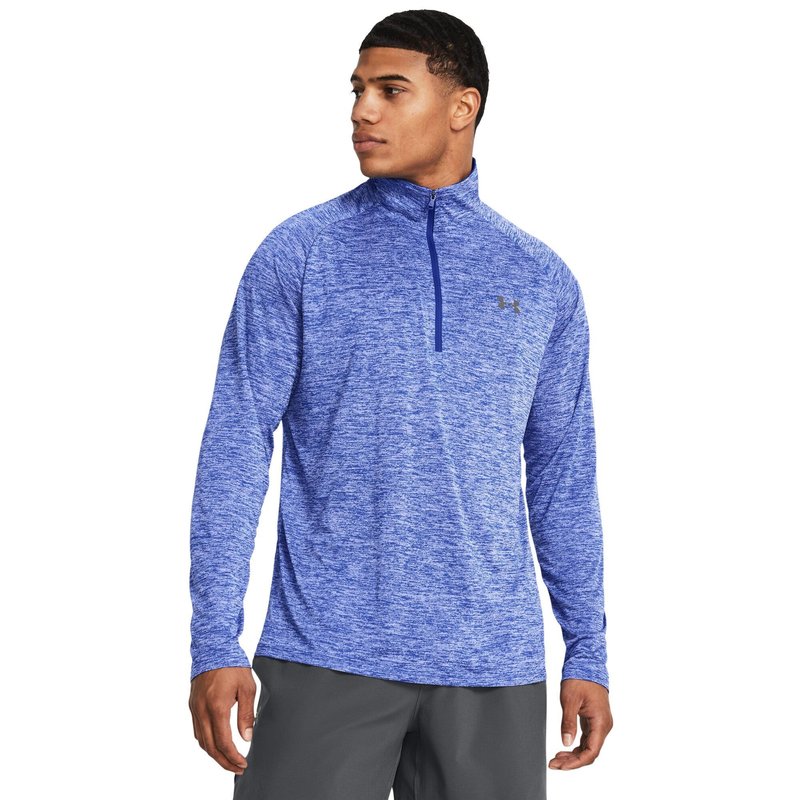 Under Armour Tech 2.0 1/2 Zip herr långärmad tröja, royal white