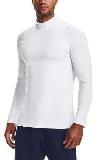 Under Armour CG Armour Fitted Mock herr T-shirt, vit