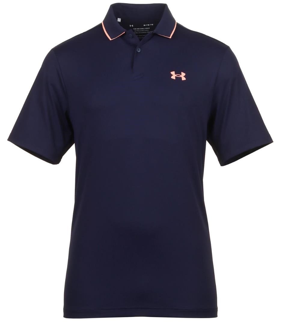 Under Armour Iso-Chill herr polo, midnight navy/flare orange