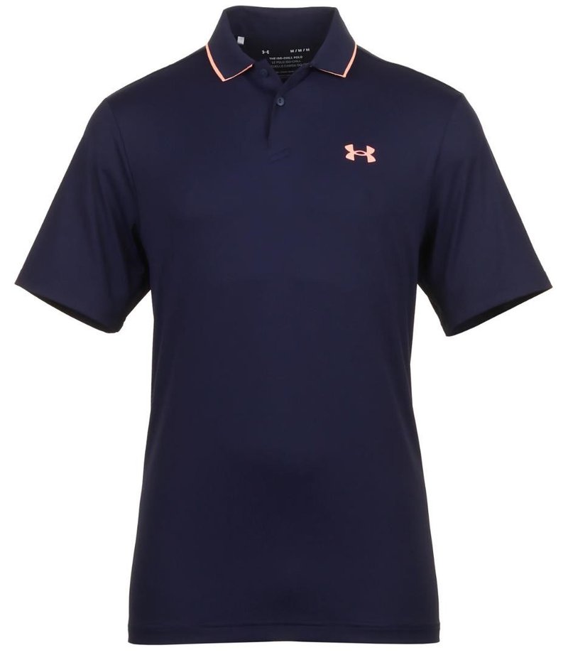 Under Armour Iso-Chill herr polo, midnight navy/flare orange