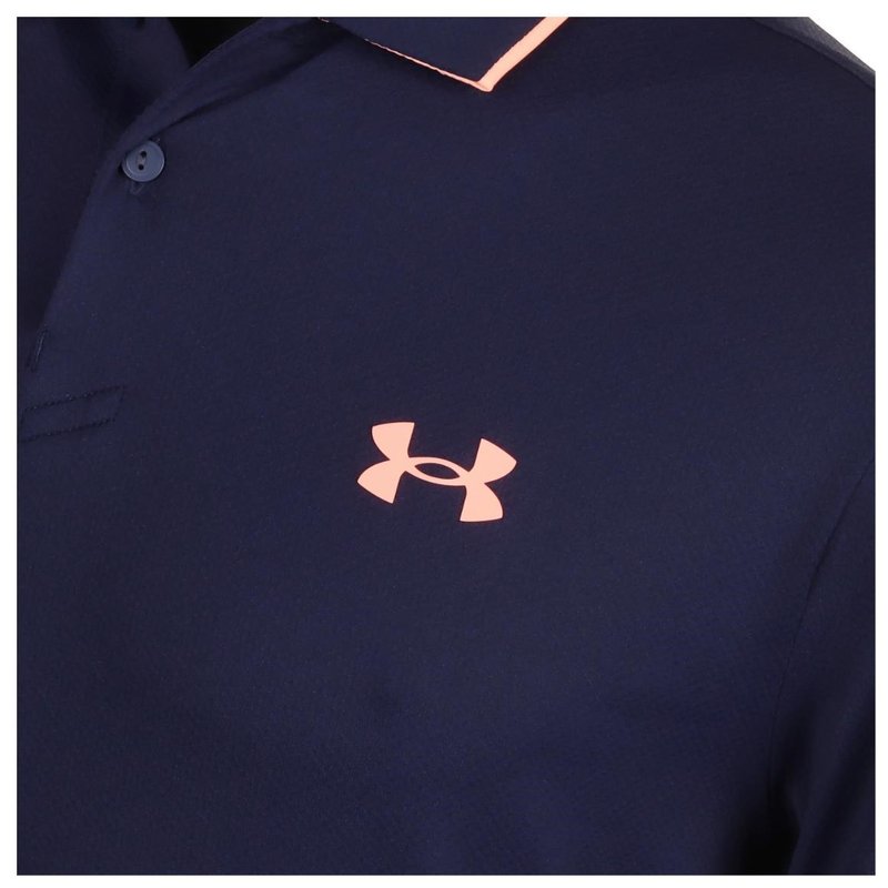 Under Armour Iso-Chill herr polo, midnight navy/flare orange