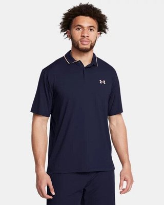 Under Armour Iso-Chill herr polo, midnight navy/flare orange