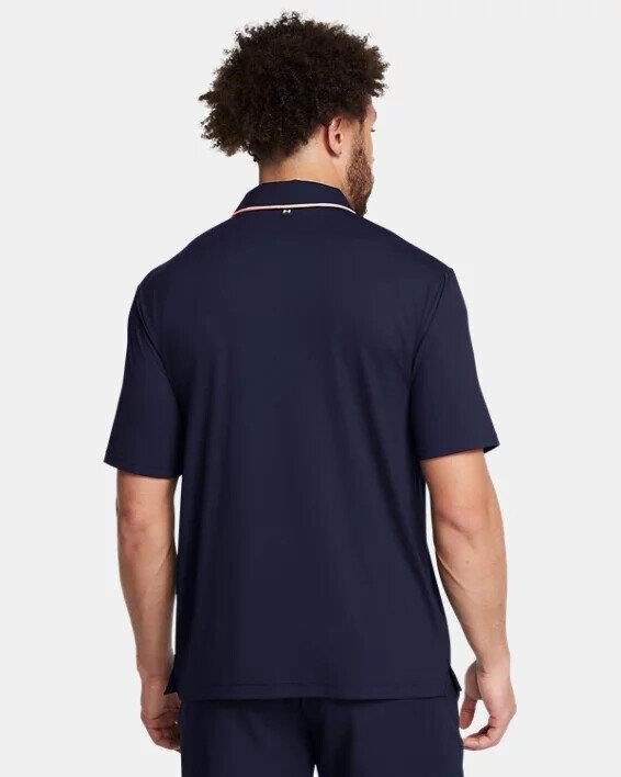 Under Armour Iso-Chill herr polo, midnight navy/flare orange