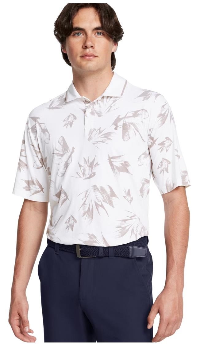 Under Armour Iso-Chill Edge herr polo, white/tetra gray
