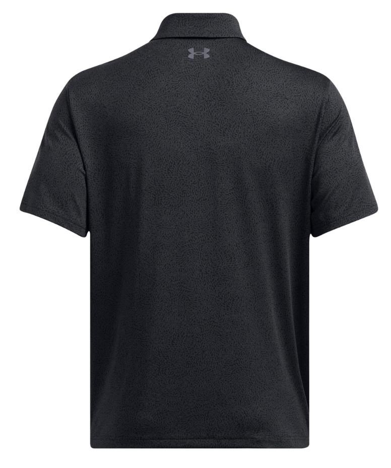Under Armour Playoff 3.0 Printed herr polo, svart/antracit/castlerock