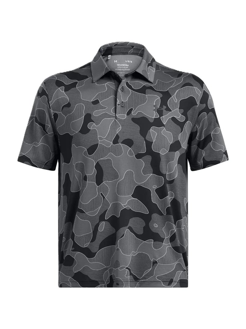 Under Armour Playoff 3.0 Printed herr polo, svart