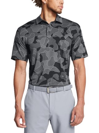 Under Armour Playoff 3.0 Printed herr polo, svart