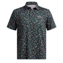 Under Armour Playoff 3.0 Printed herr polo, midnight navy/forest green/tetra gray