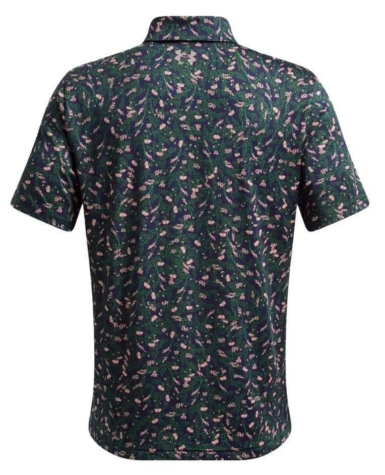 Under Armour Playoff 3.0 Printed herr polo, midnight navy/forest green/tetra gray