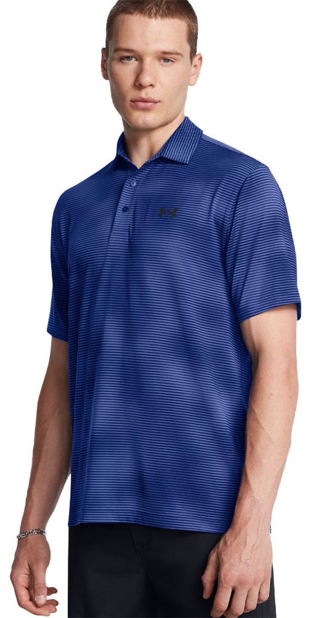 Under Armour Playoff 3.0 Printed herr polo, blue black