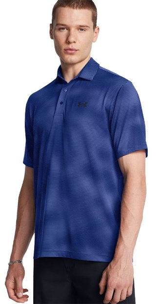 Under Armour Playoff 3.0 Printed herr polo, blue black