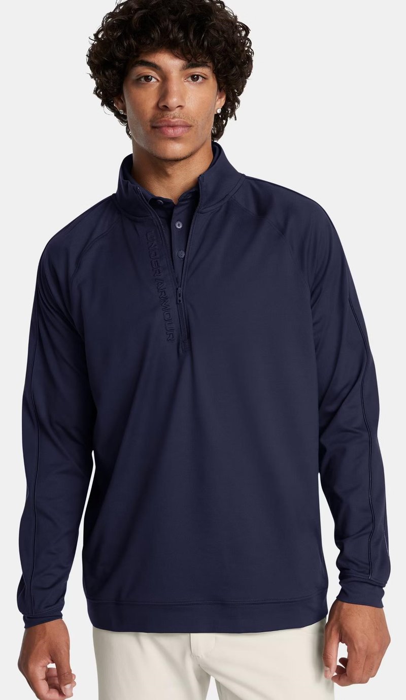 Under Armour Storm Midlayer 1/2 Zip herr sweatshirt, midnight navy/white