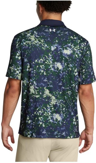 Under Armour T2G Printed herr polo, retro green/midnight navy