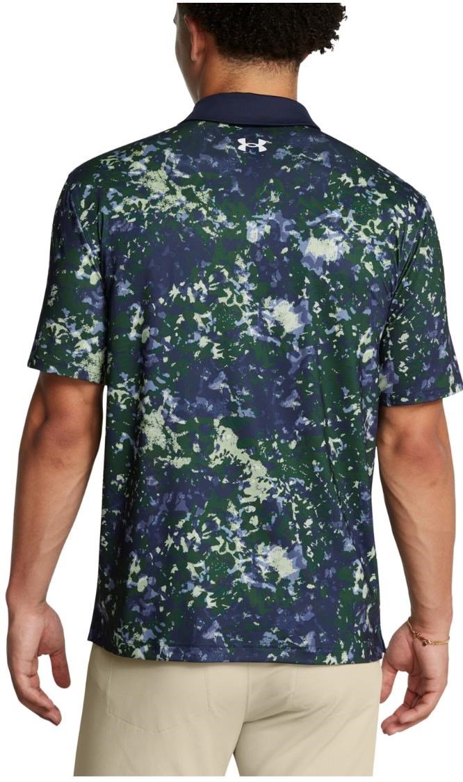 Under Armour T2G Printed herr polo, retro green/midnight navy