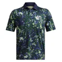 Under Armour T2G Printed herr polo, retro green/midnight navy