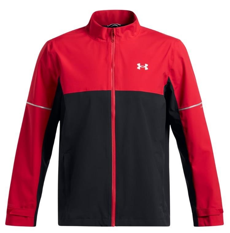 Under Armour Drive Rain herr golfjakka, röd/svart