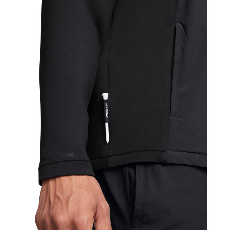 Under Armour Drive Pro Storm Hybrid 1/2-Zip herr sweatshirt, antracit/svart/metallisk silver