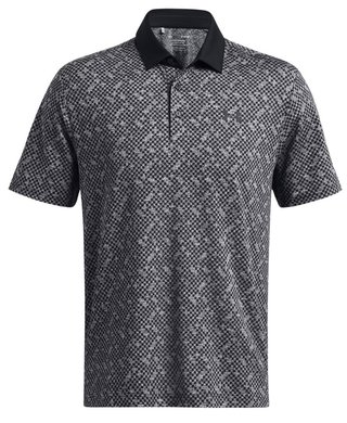 Under Armour Playoff 3.0 Check Jacquard herr polo, svart/vit