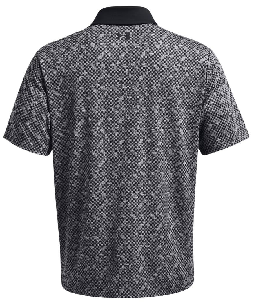 Under Armour Playoff 3.0 Check Jacquard herr polo, svart/vit