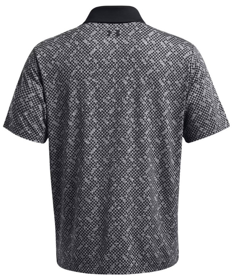 Under Armour Playoff 3.0 Check Jacquard herr polo, svart/vit