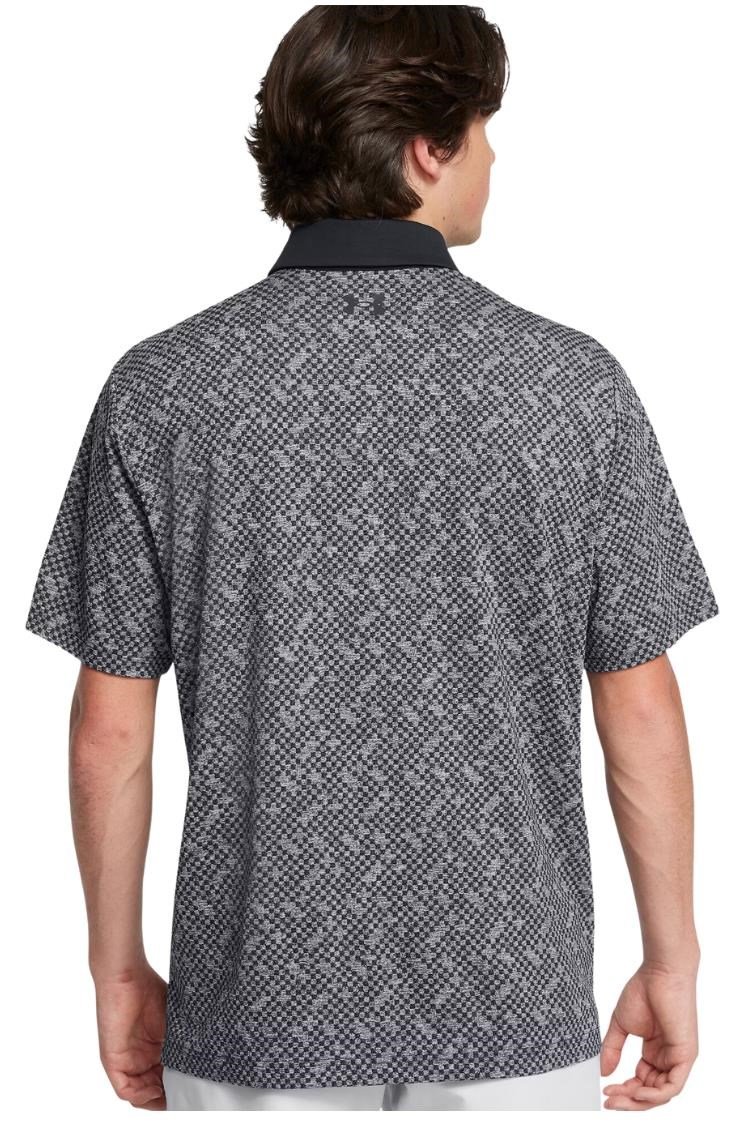 Under Armour Playoff 3.0 Check Jacquard herr polo, svart/vit
