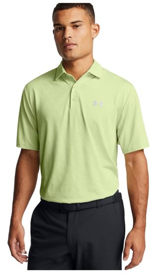 Under Armour Playoff 3.0 Check Jaquard herr polo, retro green/white/forest green